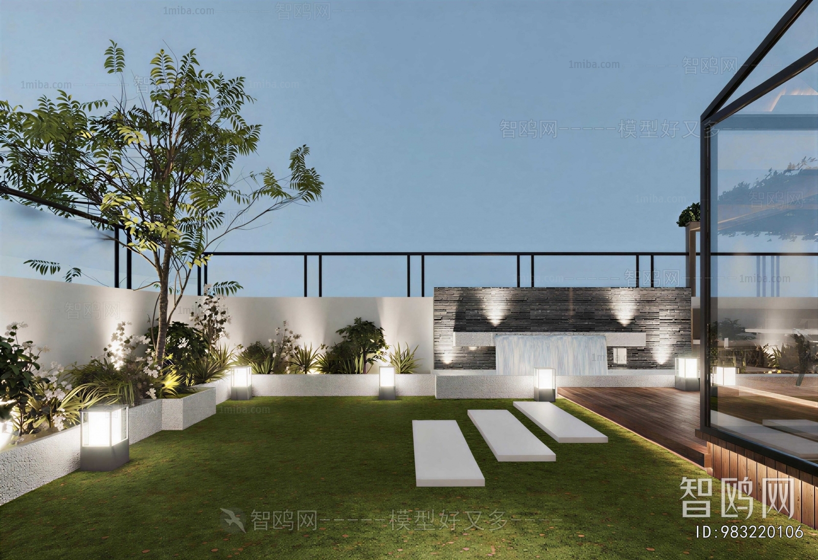 Modern Courtyard/landscape