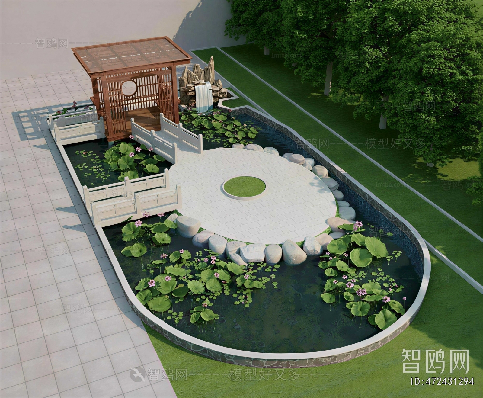 New Chinese Style Courtyard/landscape