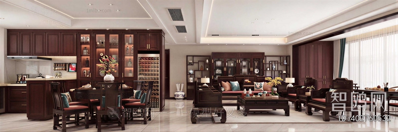 New Chinese Style A Living Room