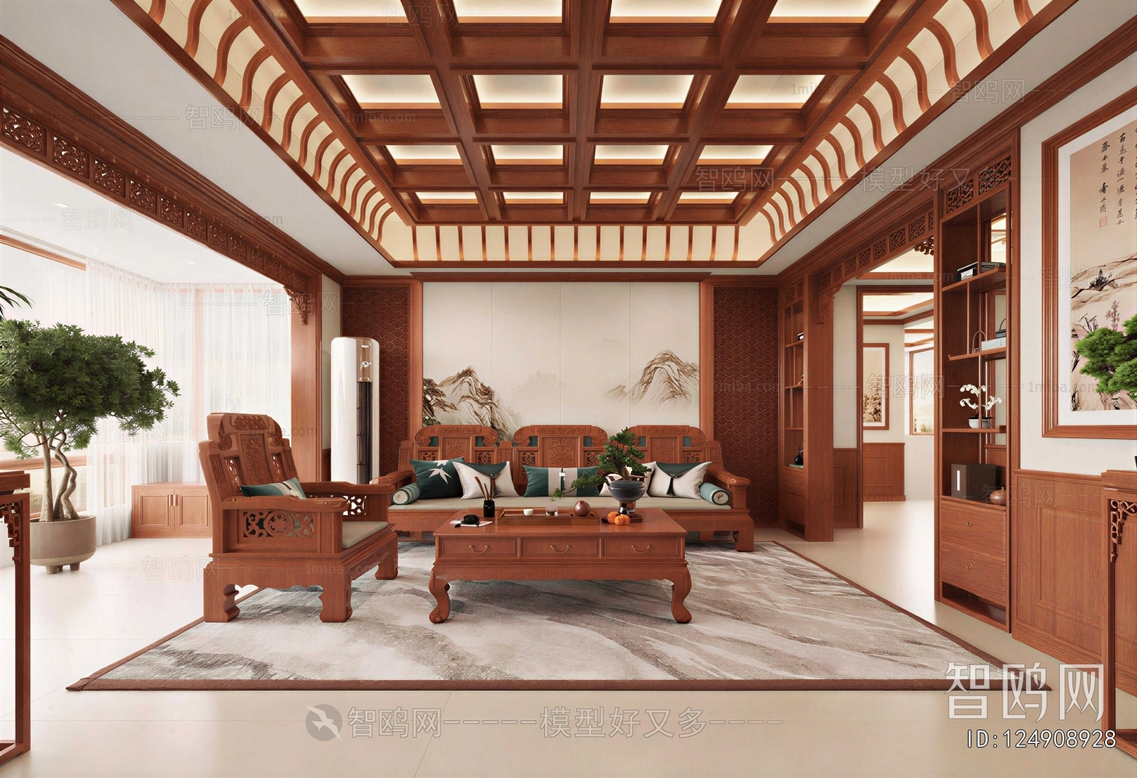 New Chinese Style A Living Room