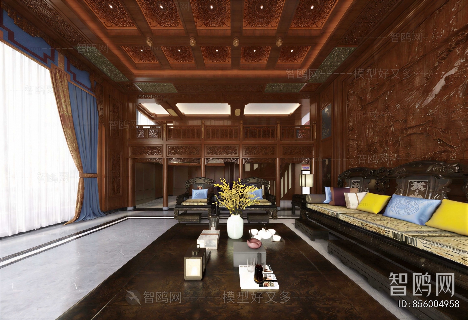 New Chinese Style A Living Room