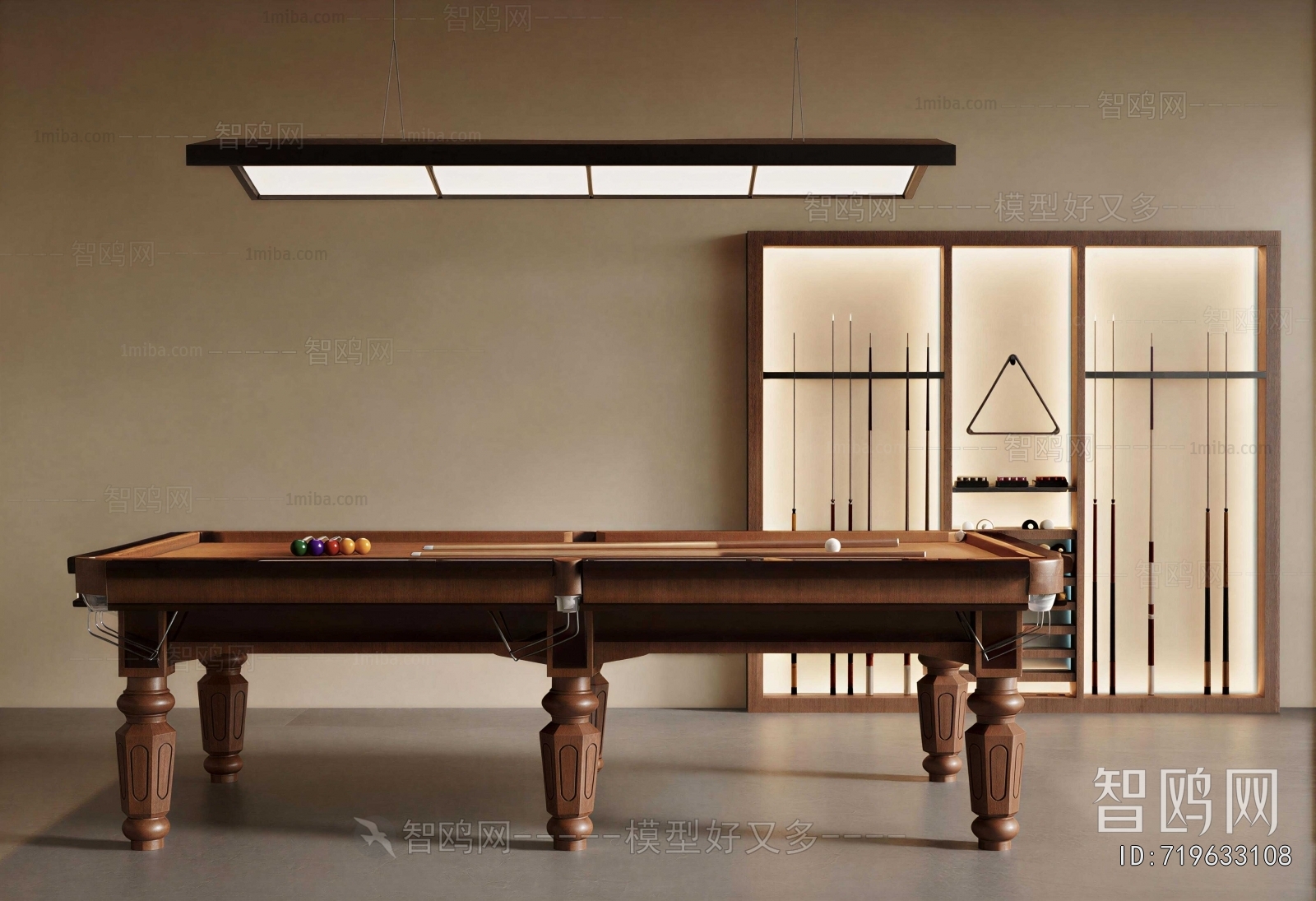 Wabi-sabi Style Pool Table