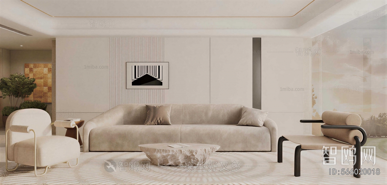 Wabi-sabi Style A Living Room
