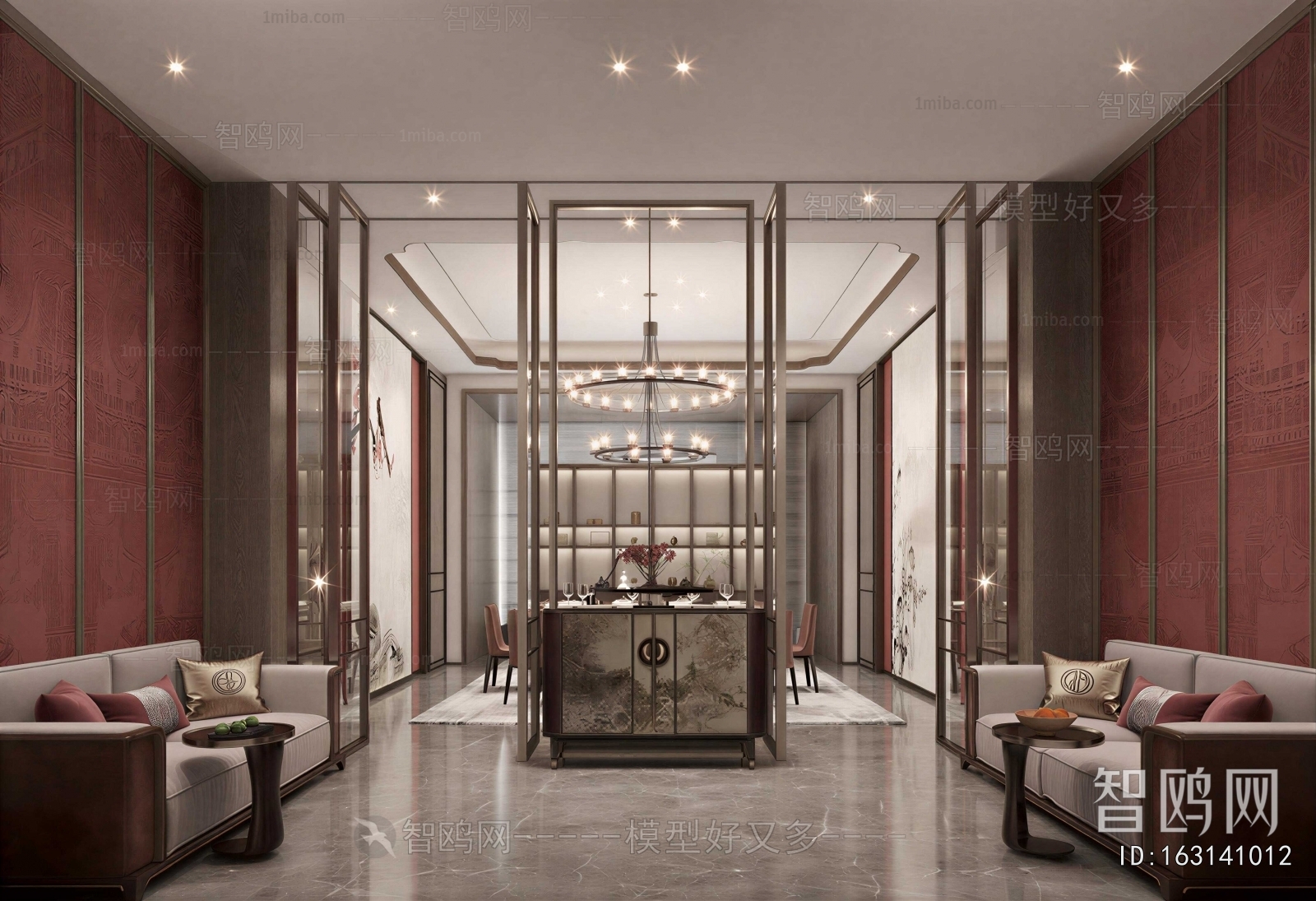 New Chinese Style A Living Room