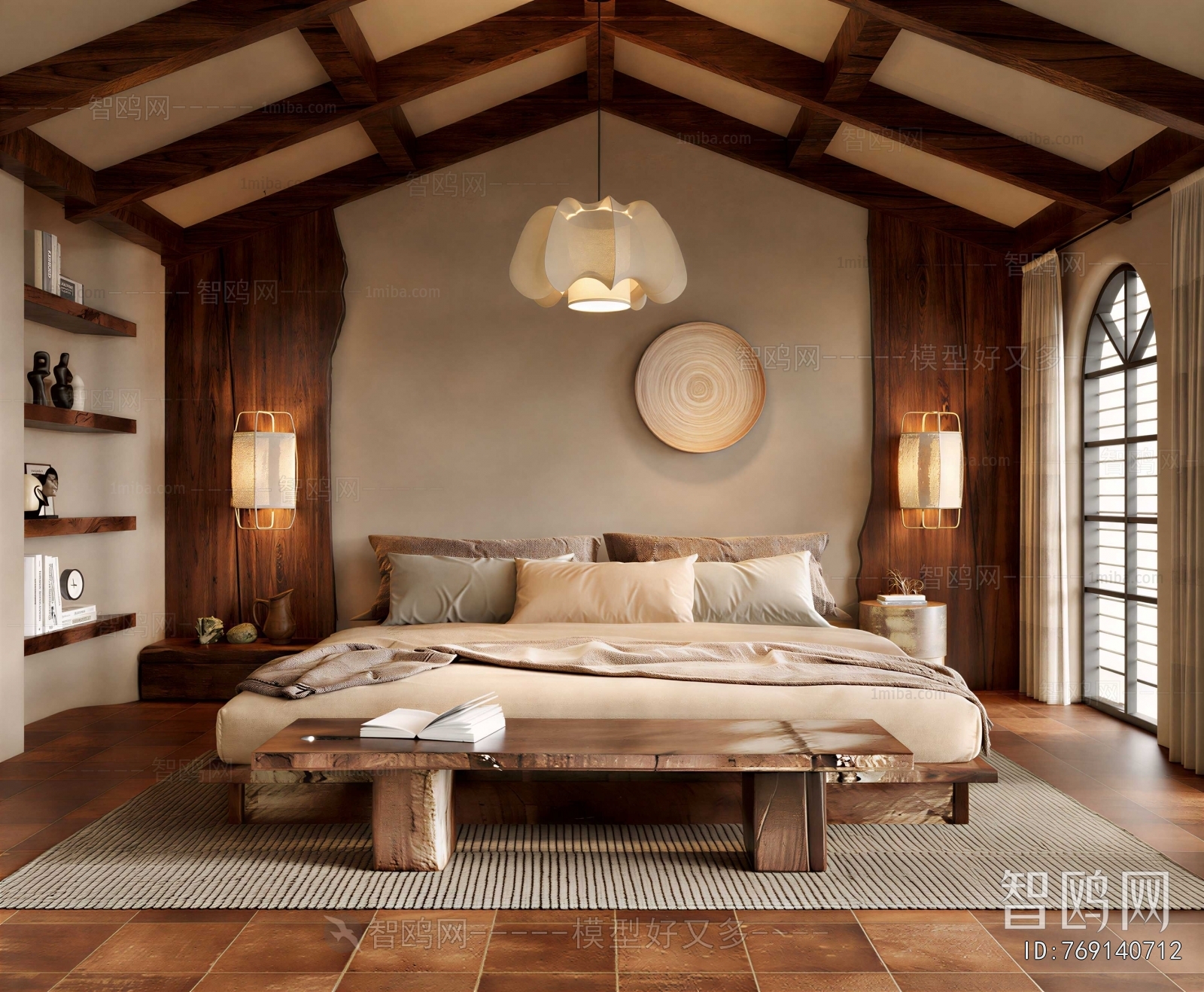 Wabi-sabi Style Bedroom