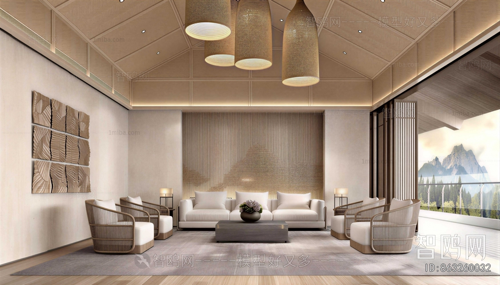 Wabi-sabi Style A Living Room