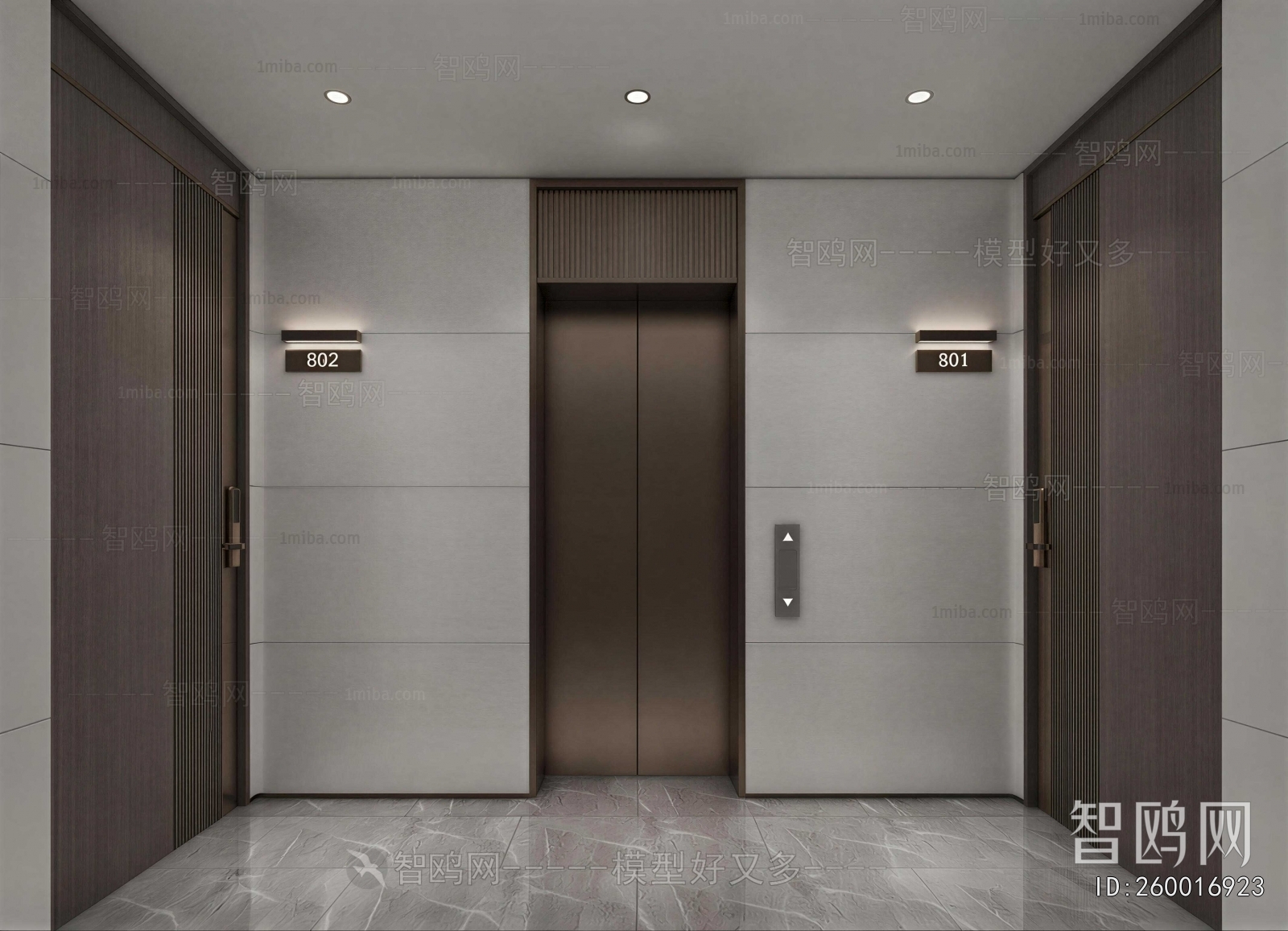 Modern Office Elevator Hall