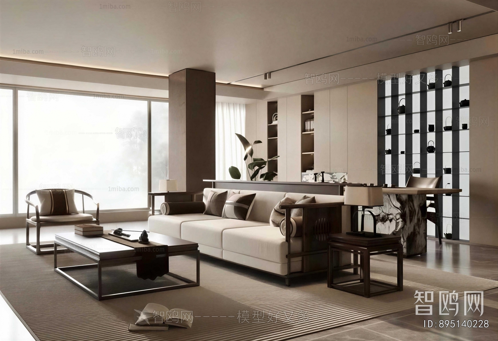 New Chinese Style A Living Room