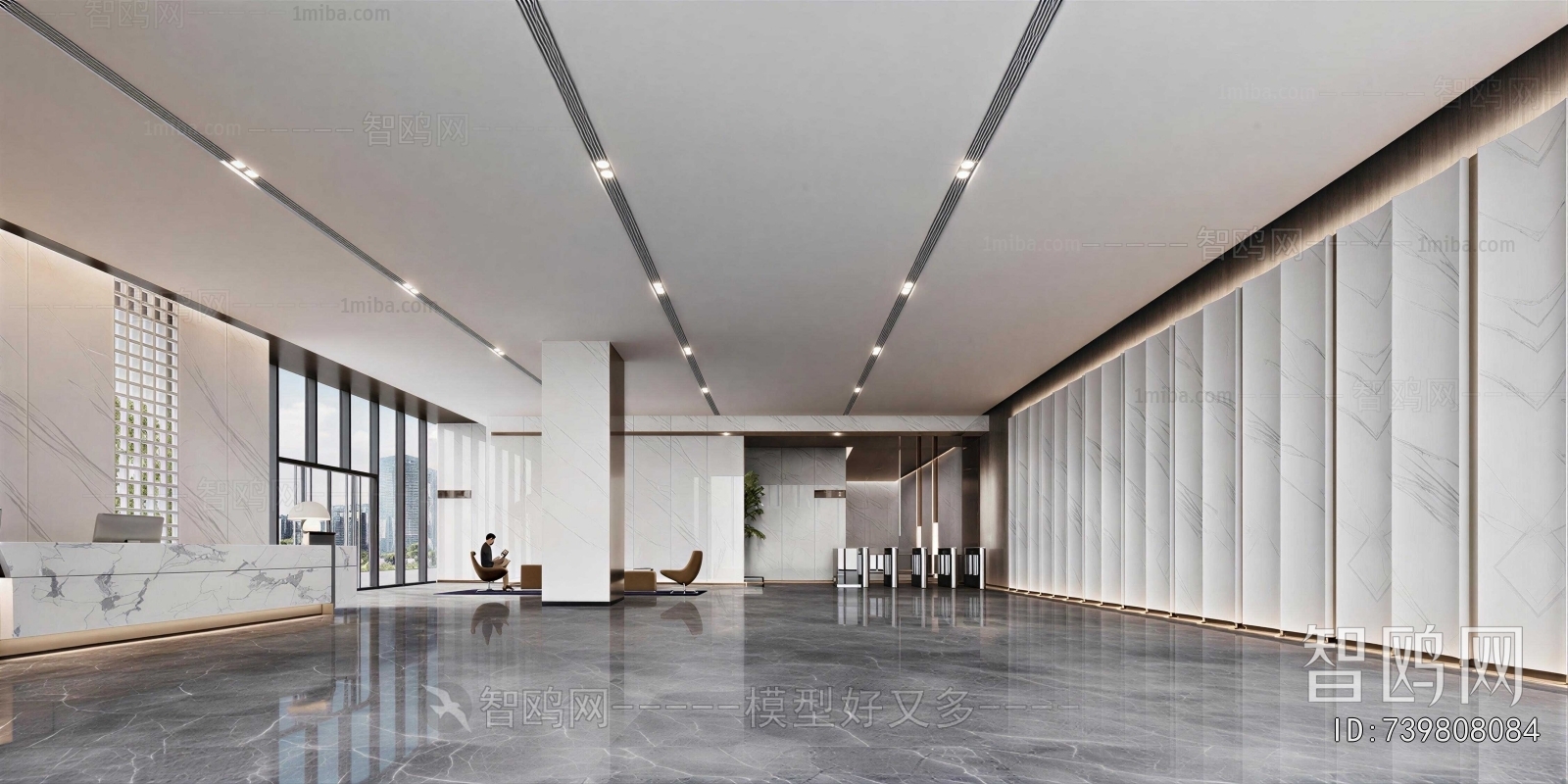 Modern Office Reception Desk