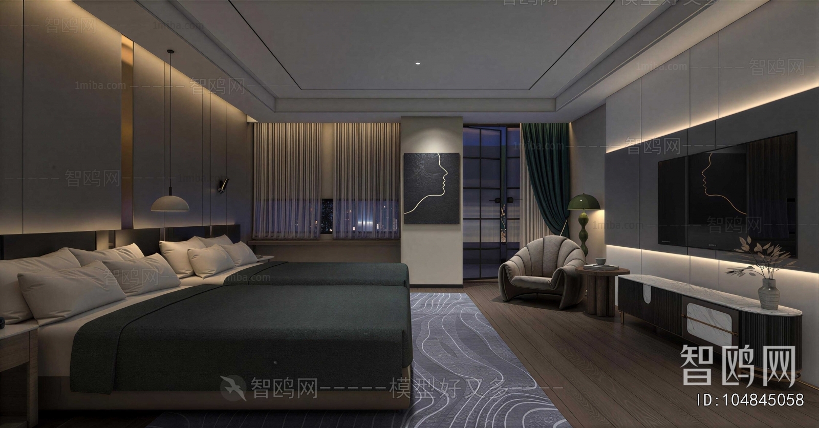 Modern Guest Room