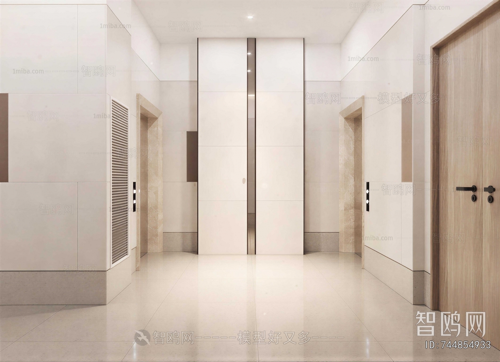 Modern Office Elevator Hall