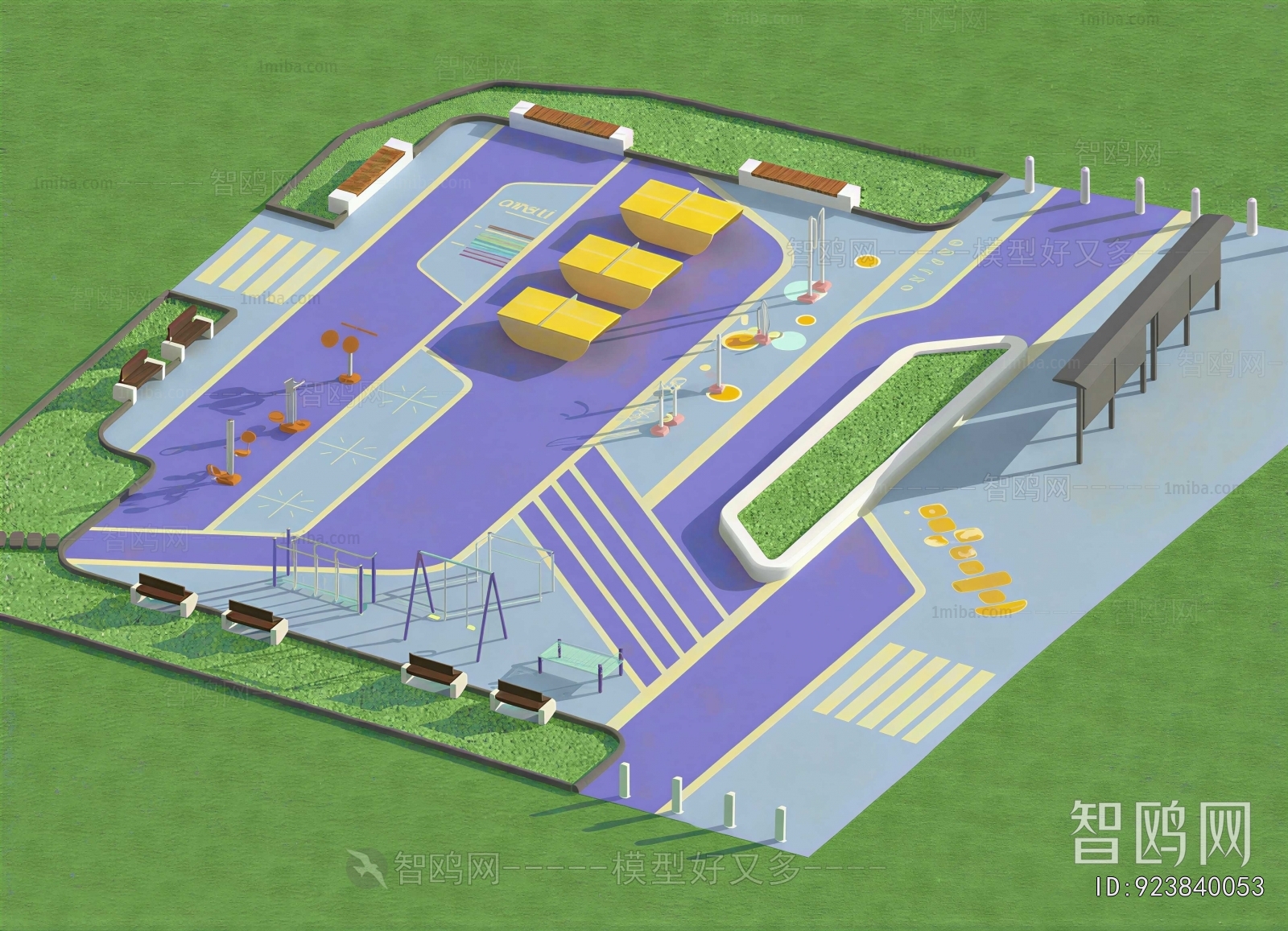 Modern Architectural Bird's-eye View Planning