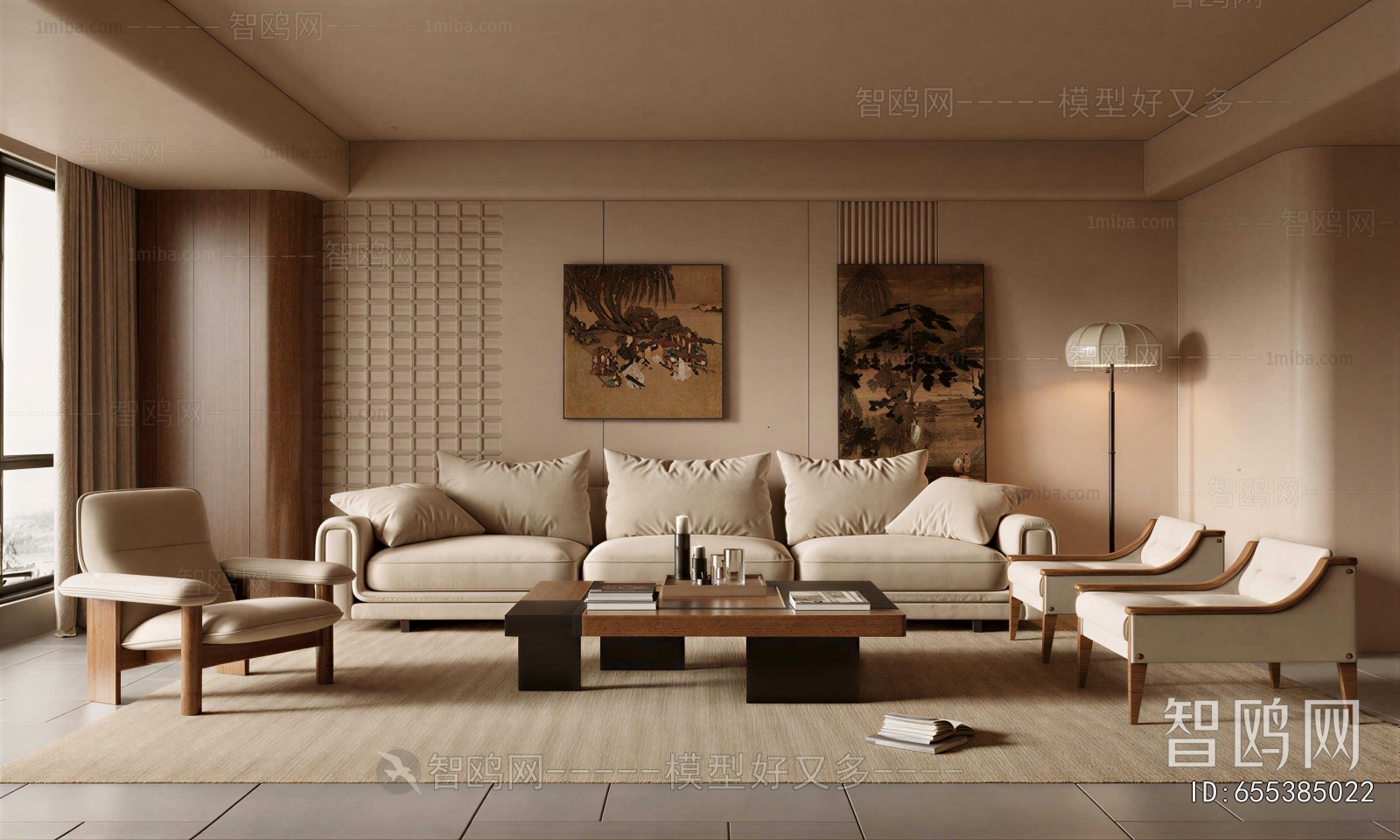 New Chinese Style A Living Room