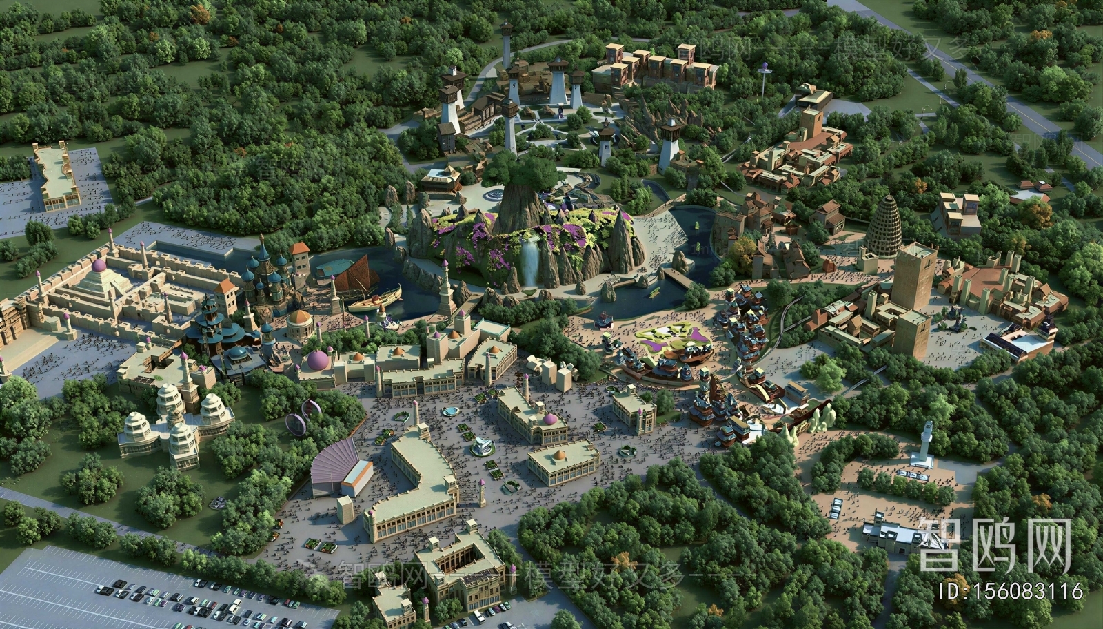 Modern Architectural Bird's-eye View Planning