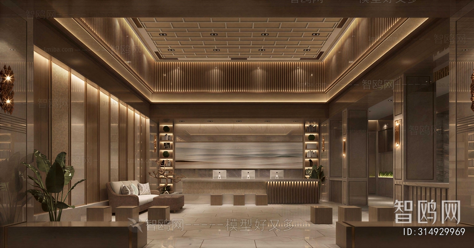 New Chinese Style Lobby Hall