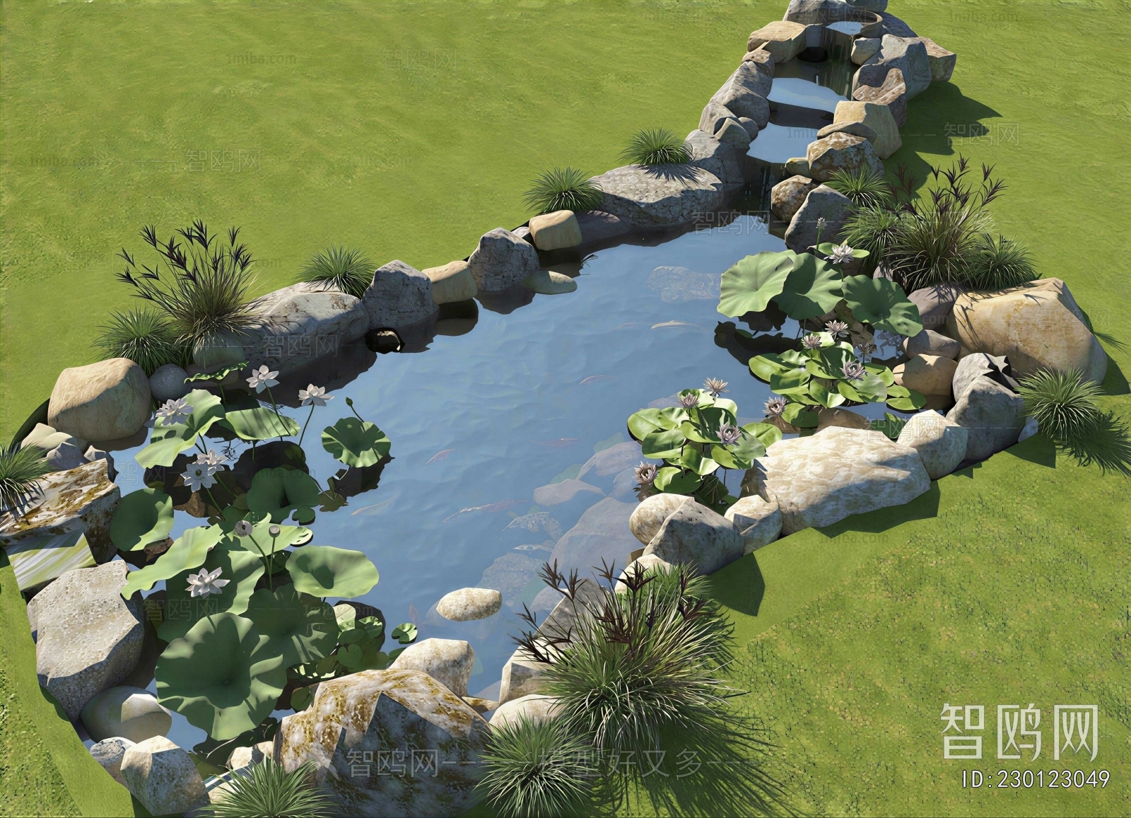 New Chinese Style Rockery Waterscape