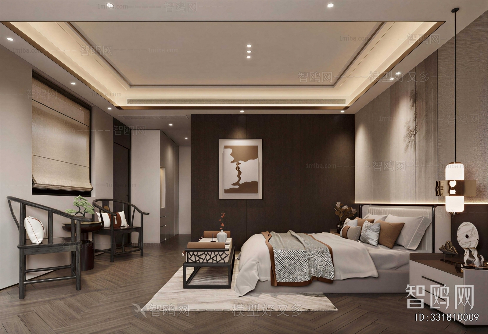 New Chinese Style Bedroom