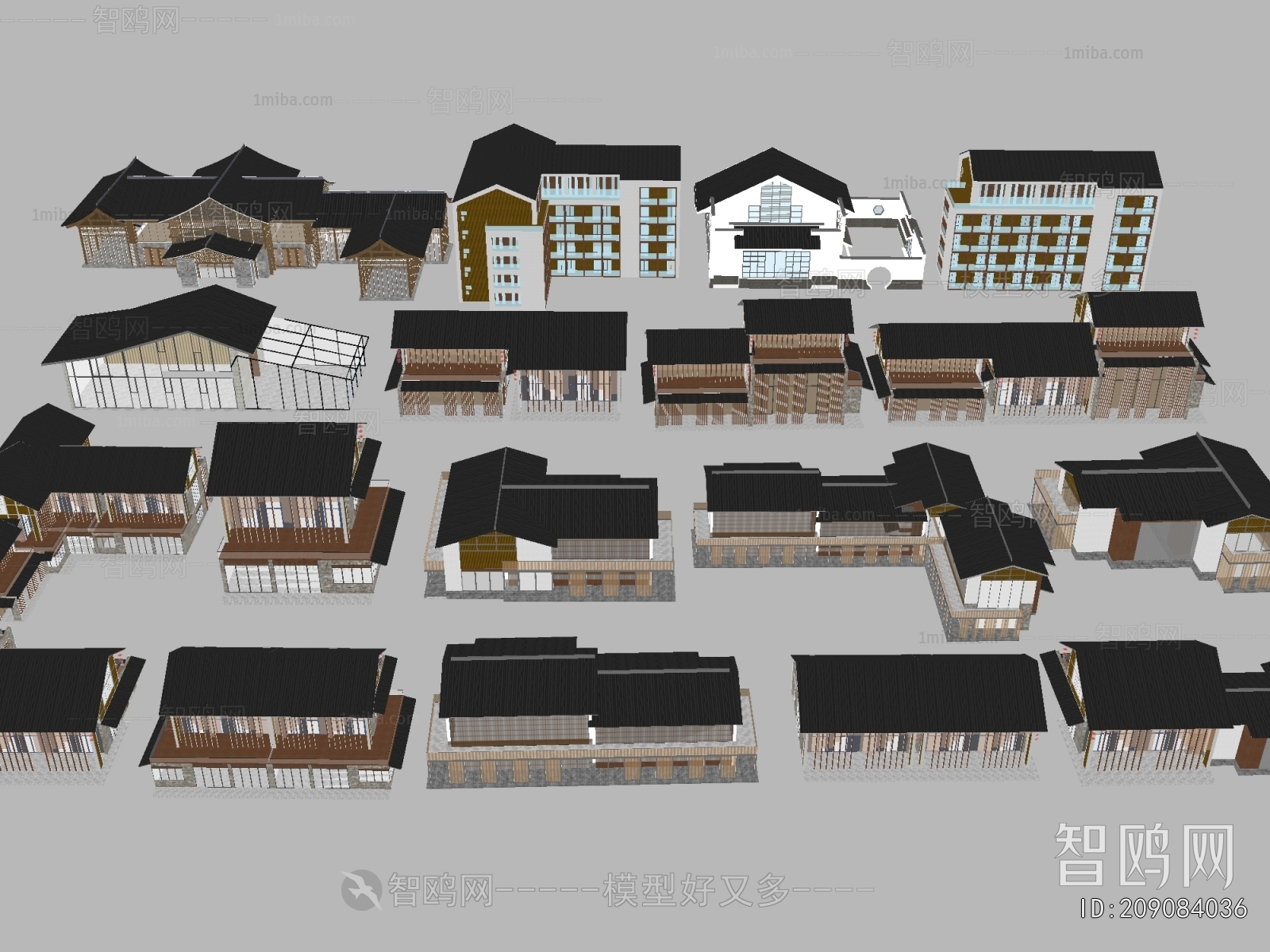 New Chinese Style Appearance Of Commercial Building