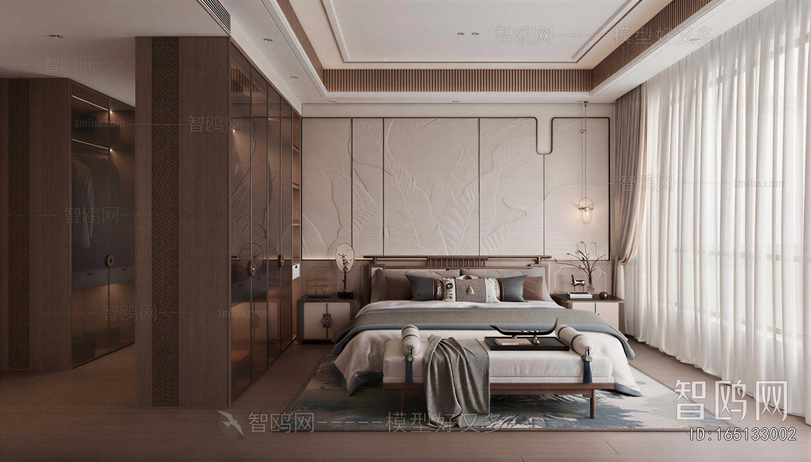 New Chinese Style Bedroom