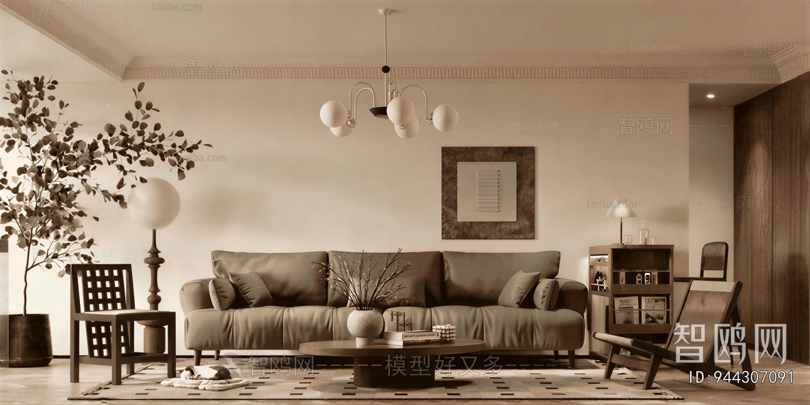 Wabi-sabi Style A Living Room