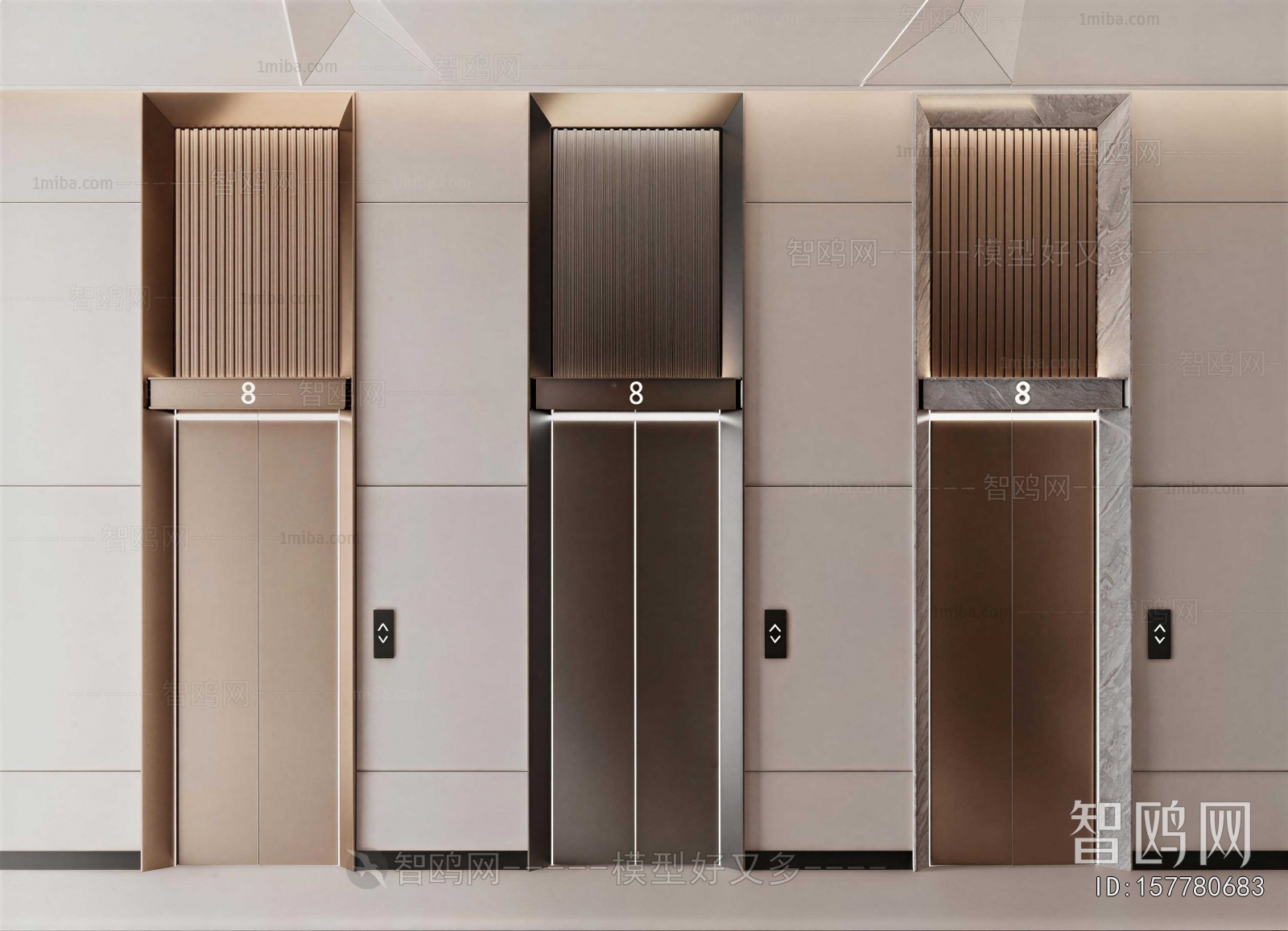 Modern Office Elevator Hall
