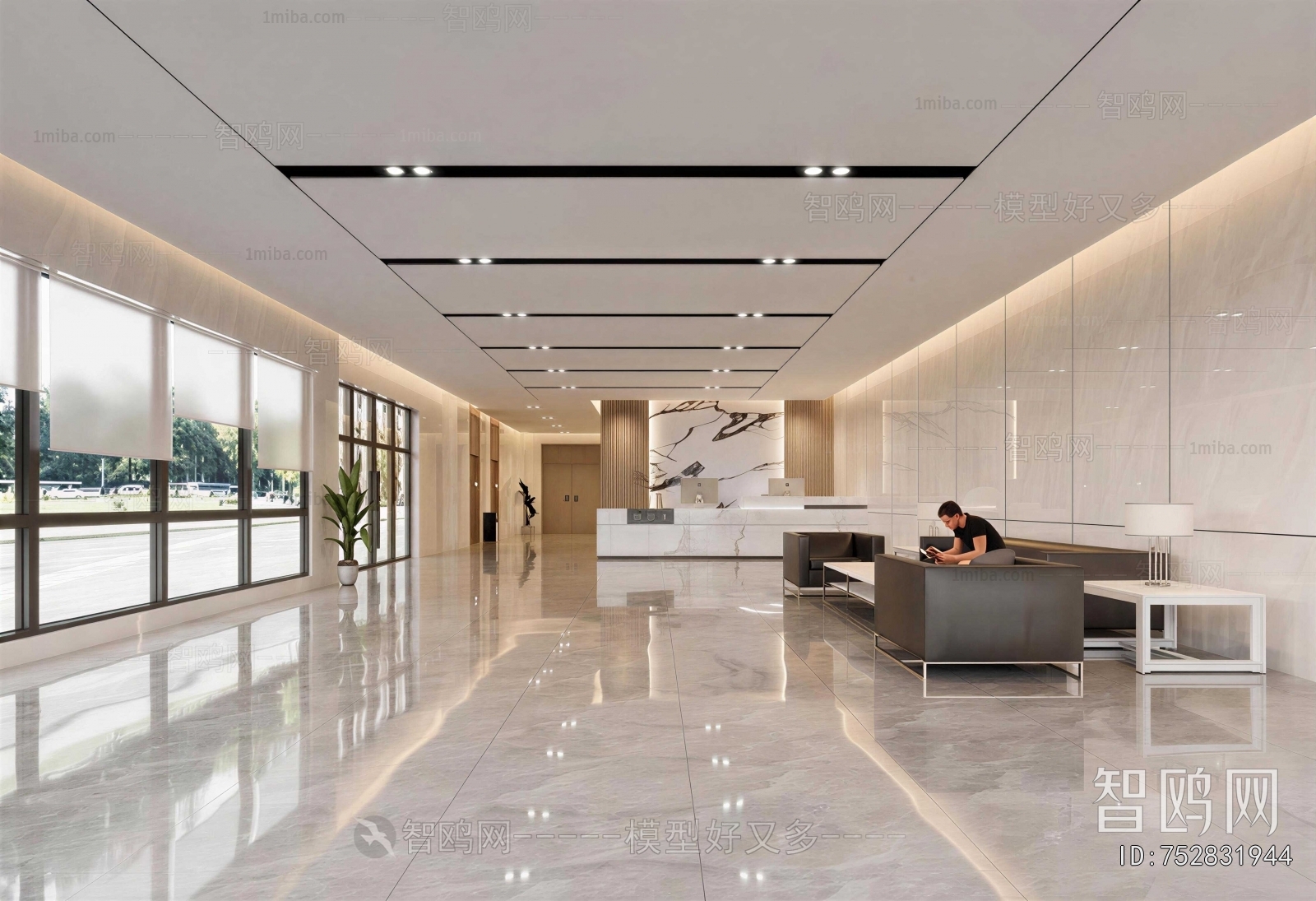 Modern Office Reception Desk
