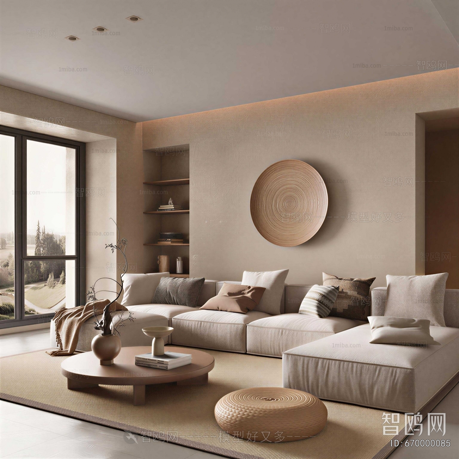 Wabi-sabi Style A Living Room