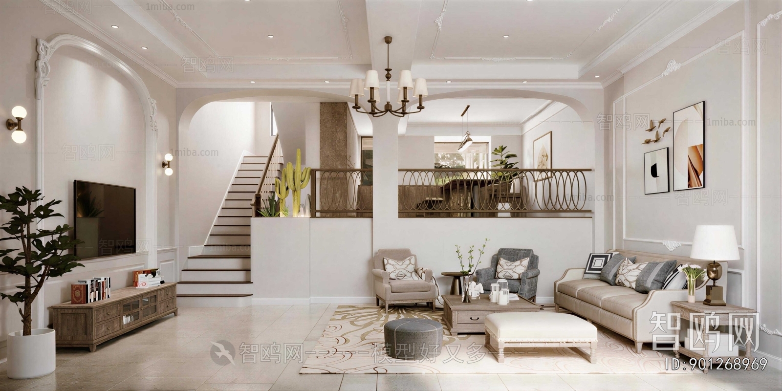 American Style A Living Room