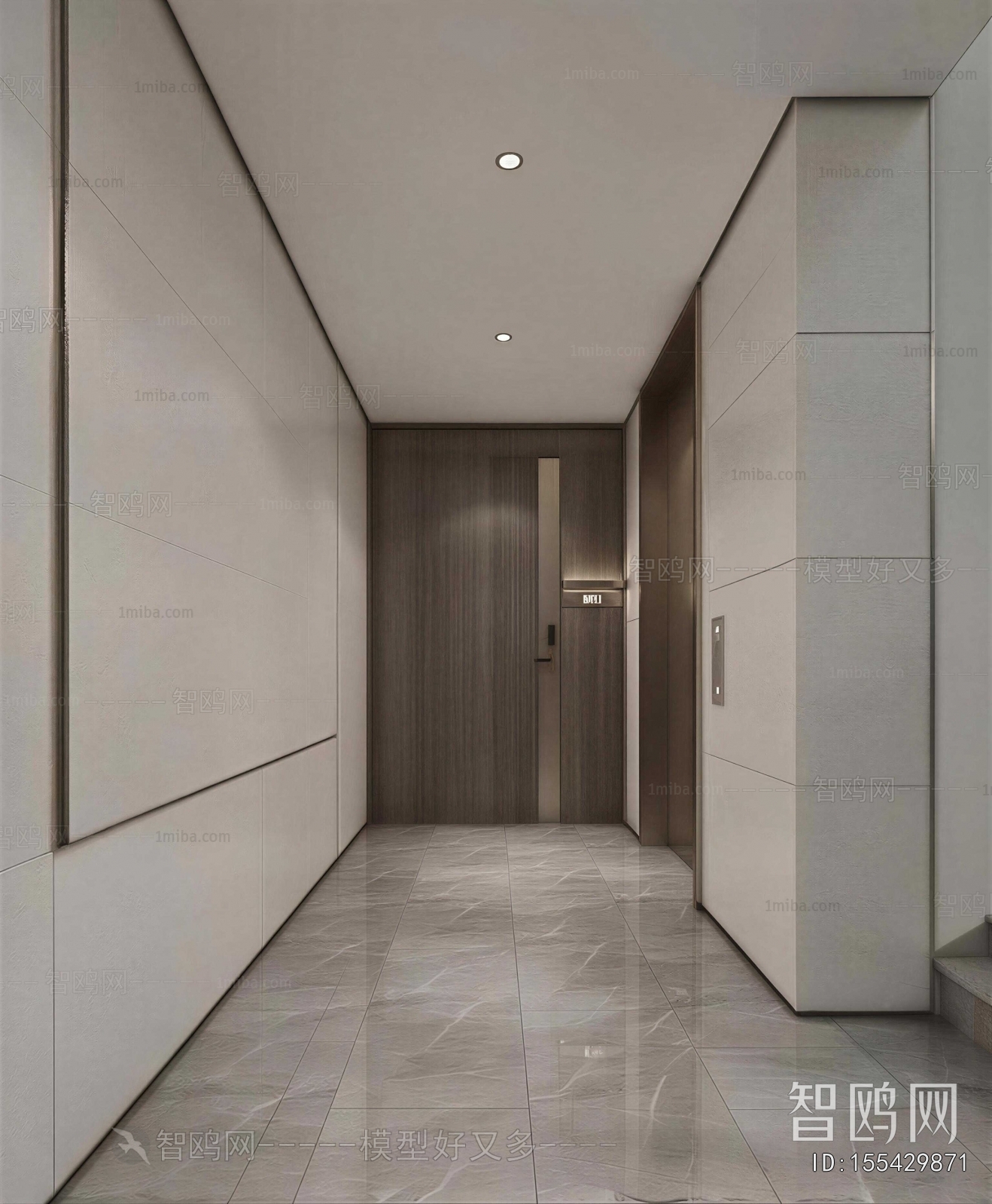 Modern Office Elevator Hall