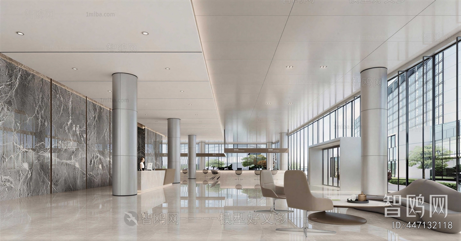 Modern Office Reception Desk