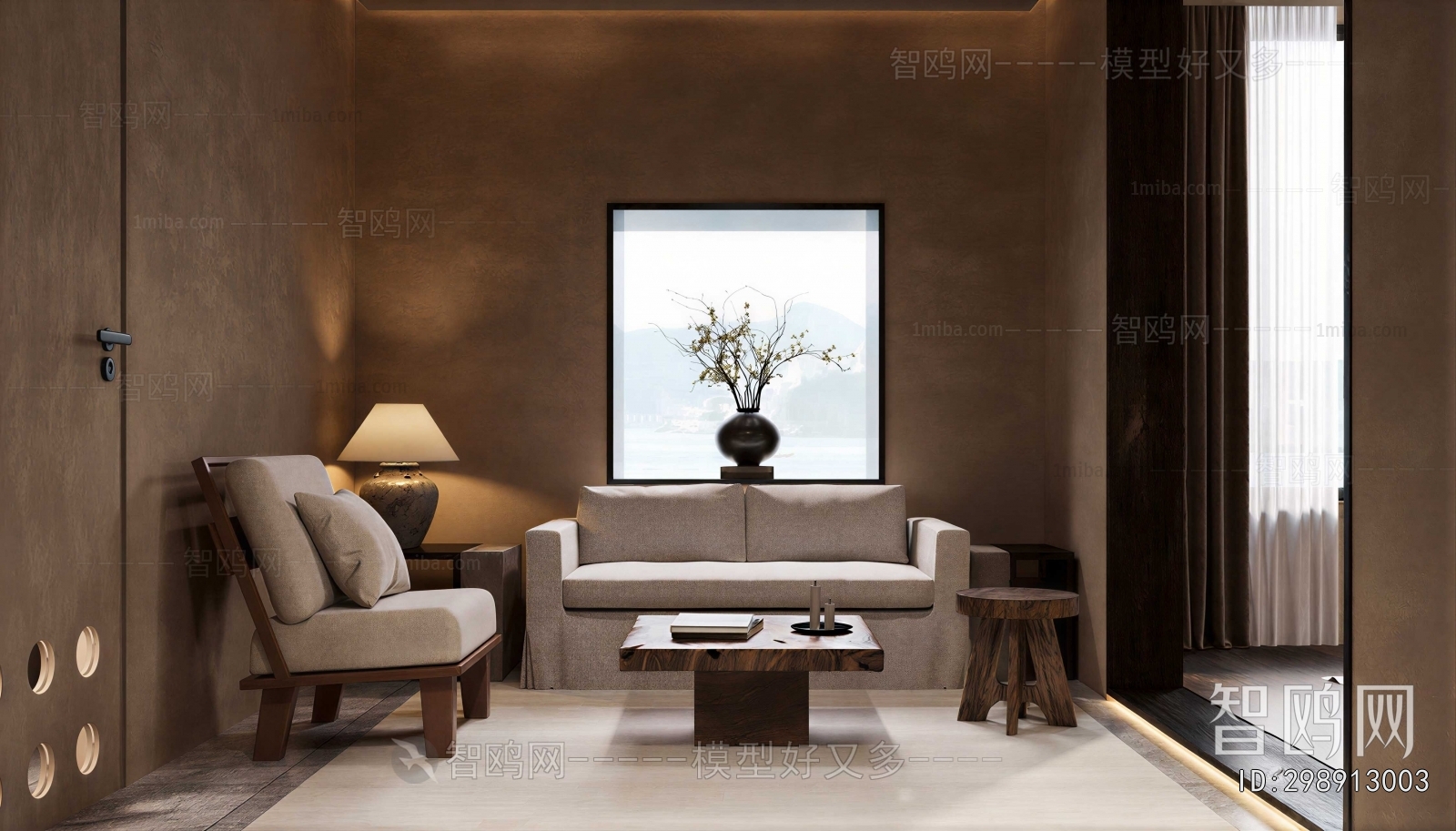 Wabi-sabi Style A Living Room