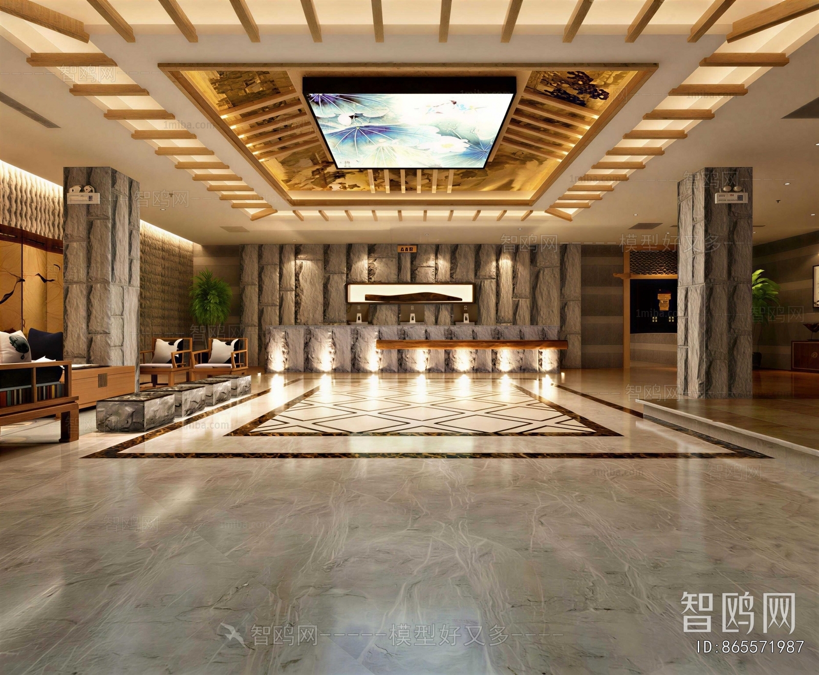 New Chinese Style Lobby Hall