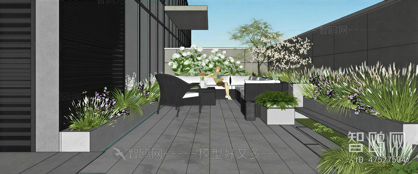 Modern Courtyard/landscape