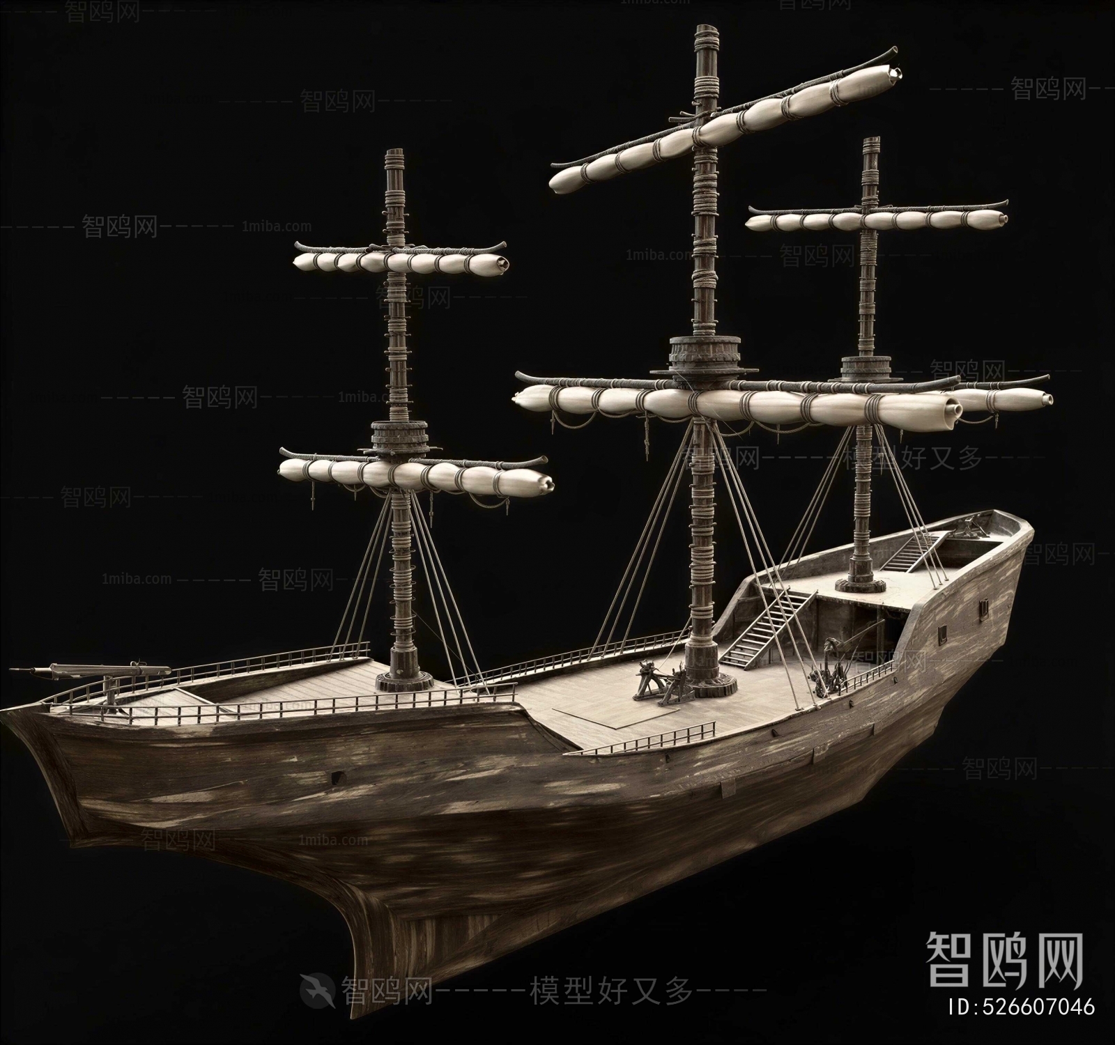 Retro Style Ship