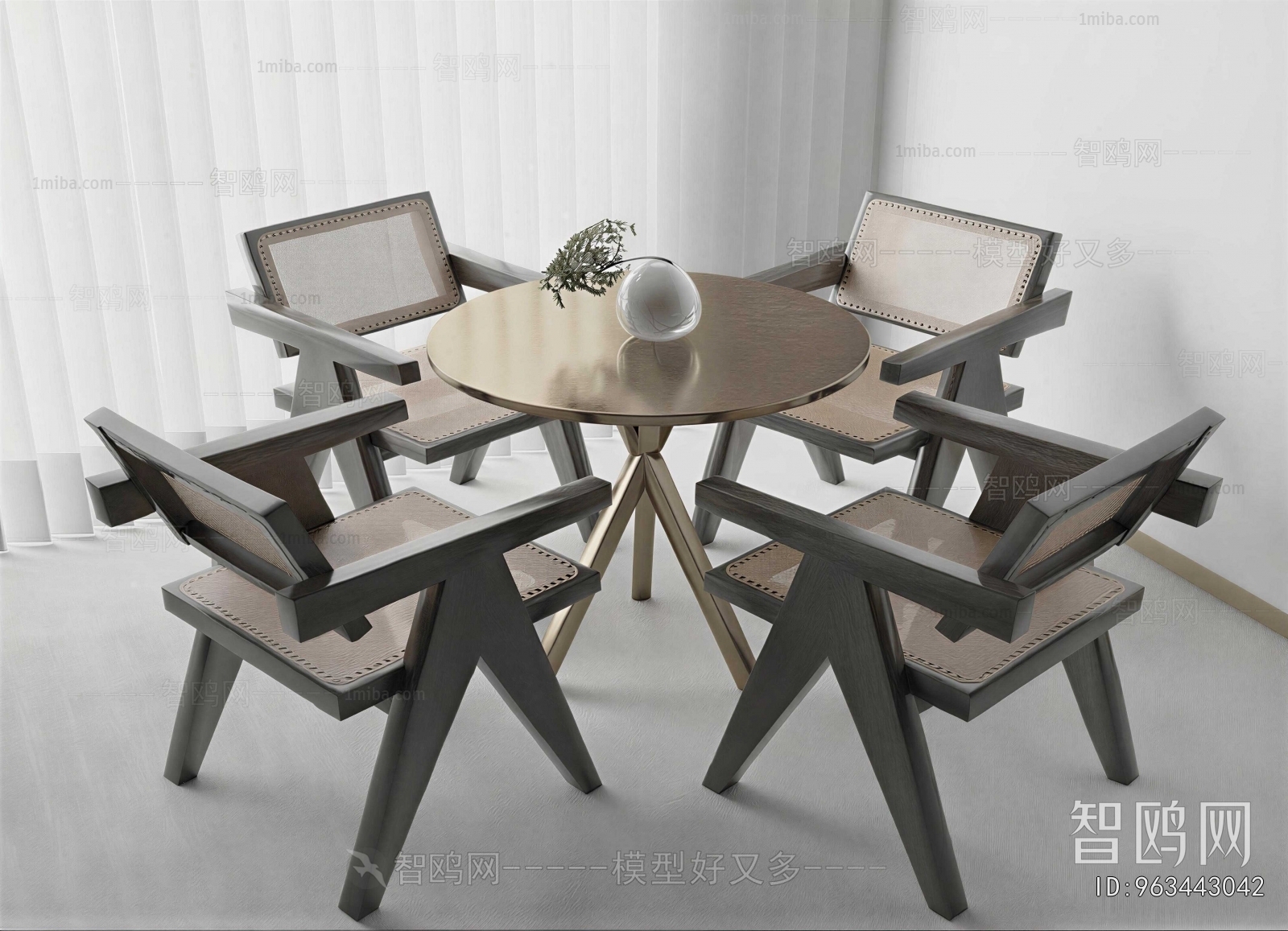 Wabi-sabi Style Leisure Table And Chair