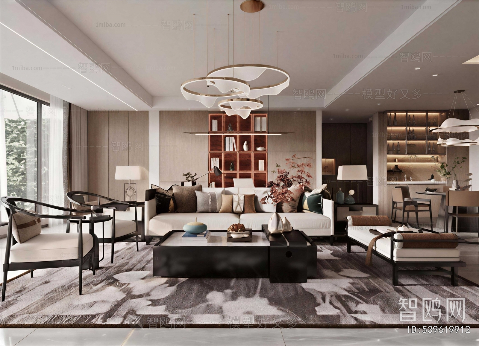 New Chinese Style A Living Room