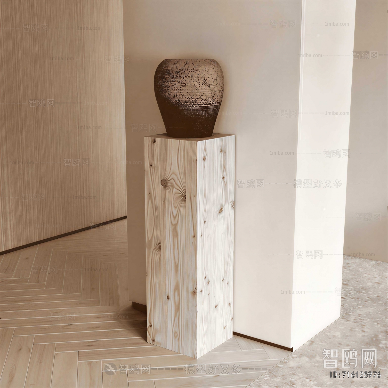Wabi-sabi Style Clay Pot