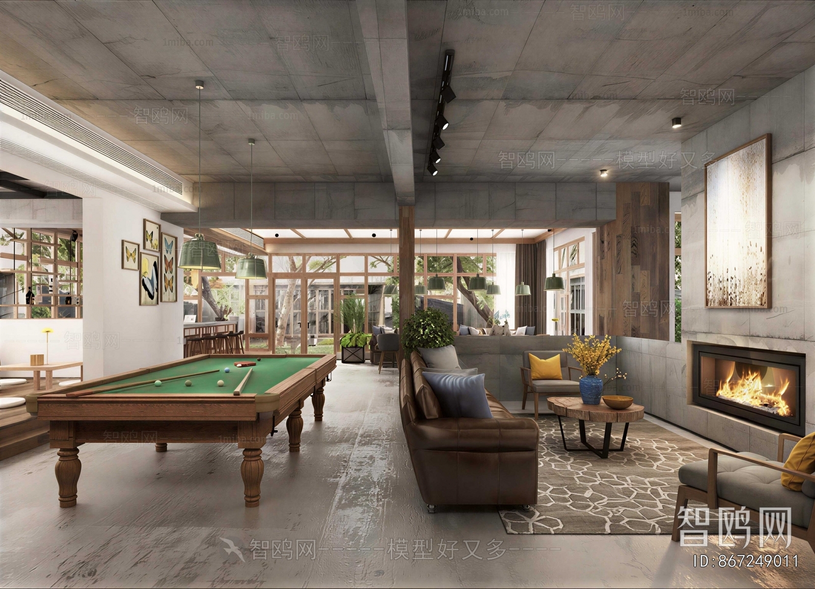 Modern Billiard Room