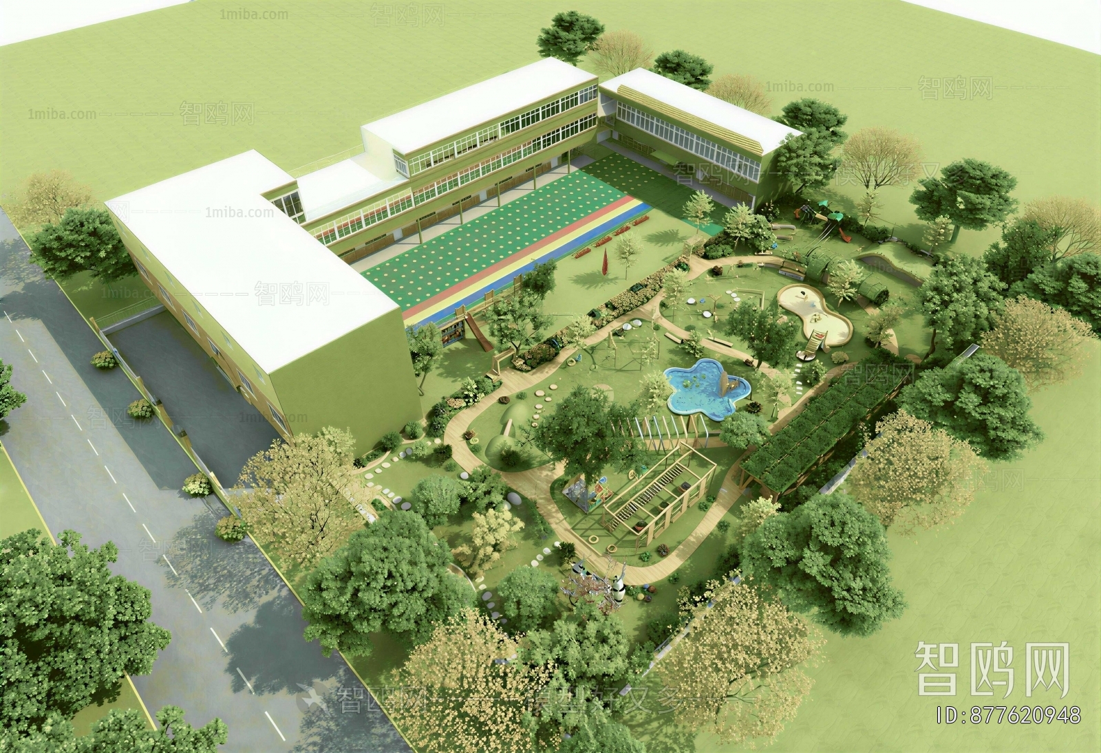 Modern Architectural Bird's-eye View Planning