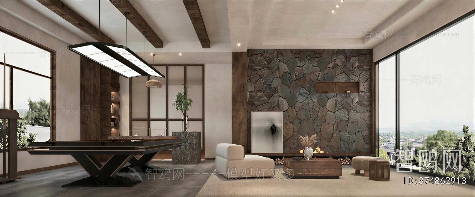 Industrial Style Rest And Entertainment