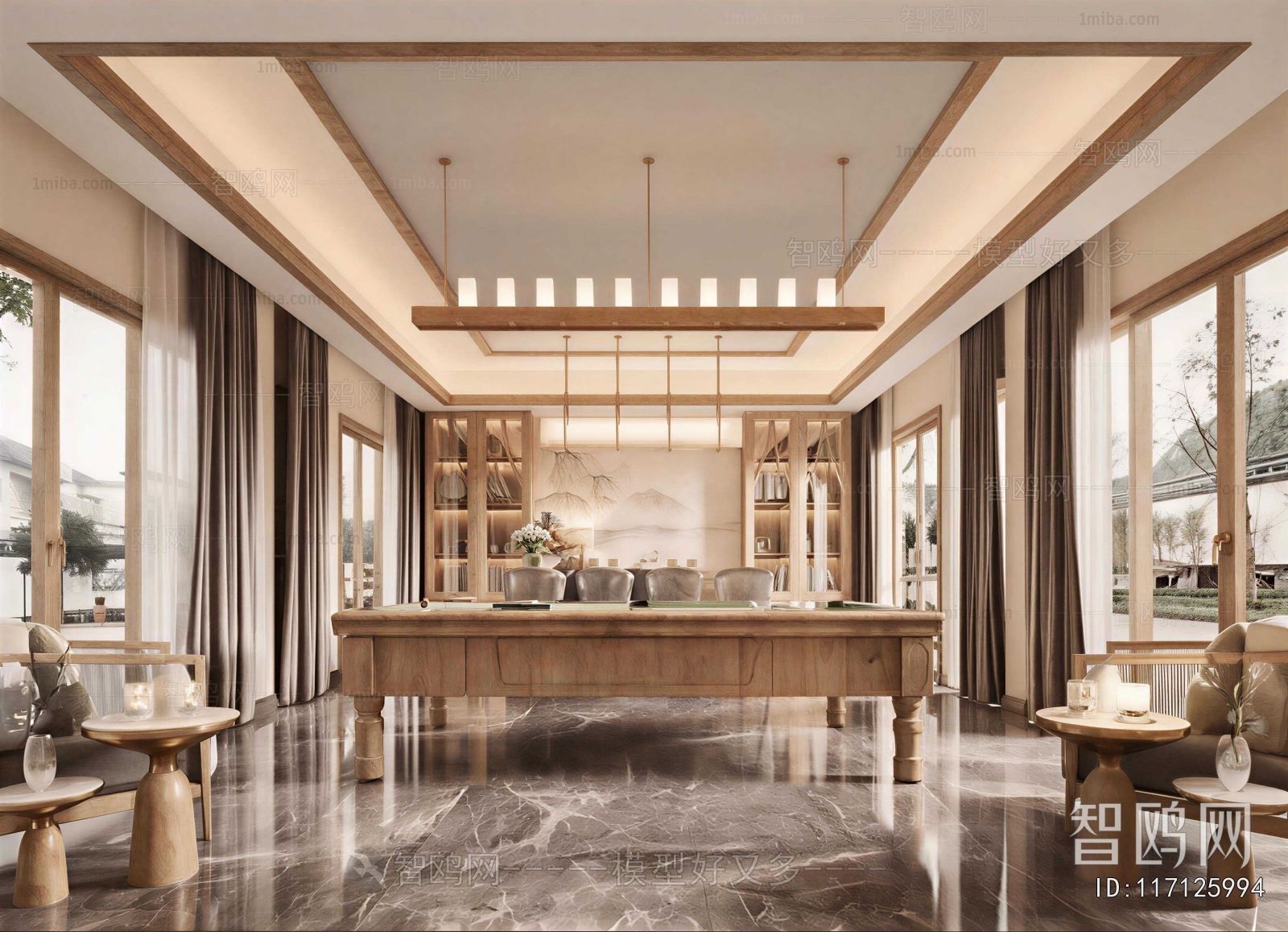 New Chinese Style Billiards Room