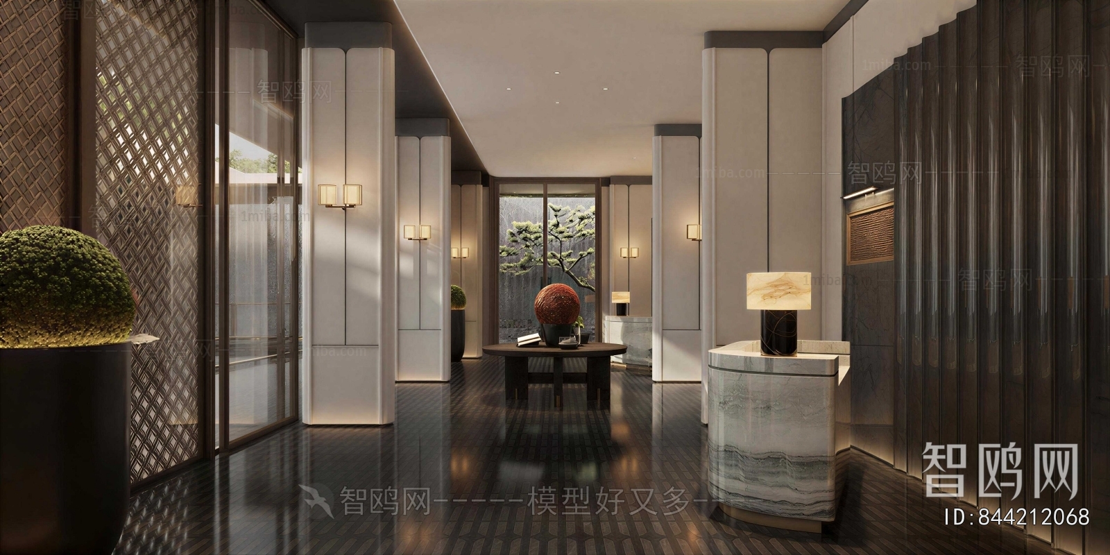 New Chinese Style Real Estate Sales Office