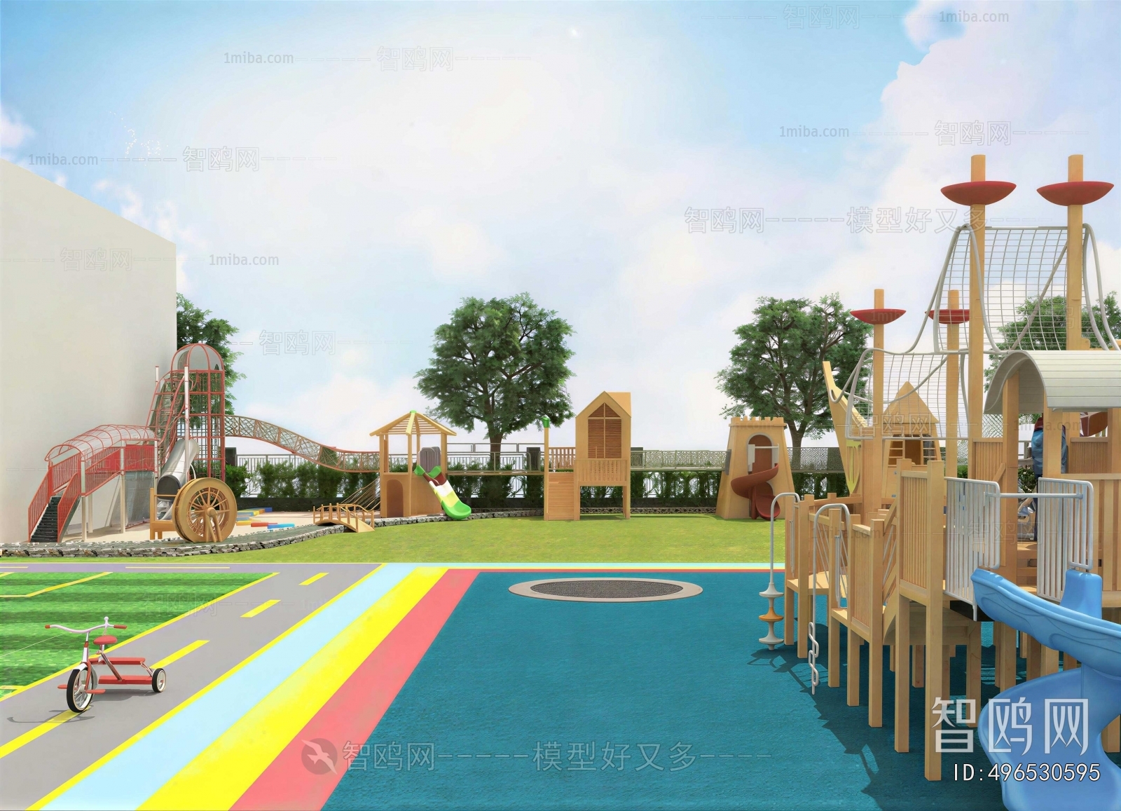 Modern Outdoor Space In Kindergarten