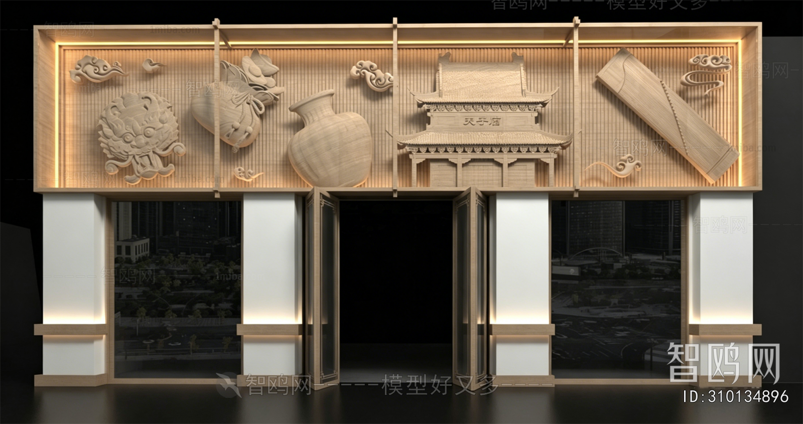 New Chinese Style Facade Element
