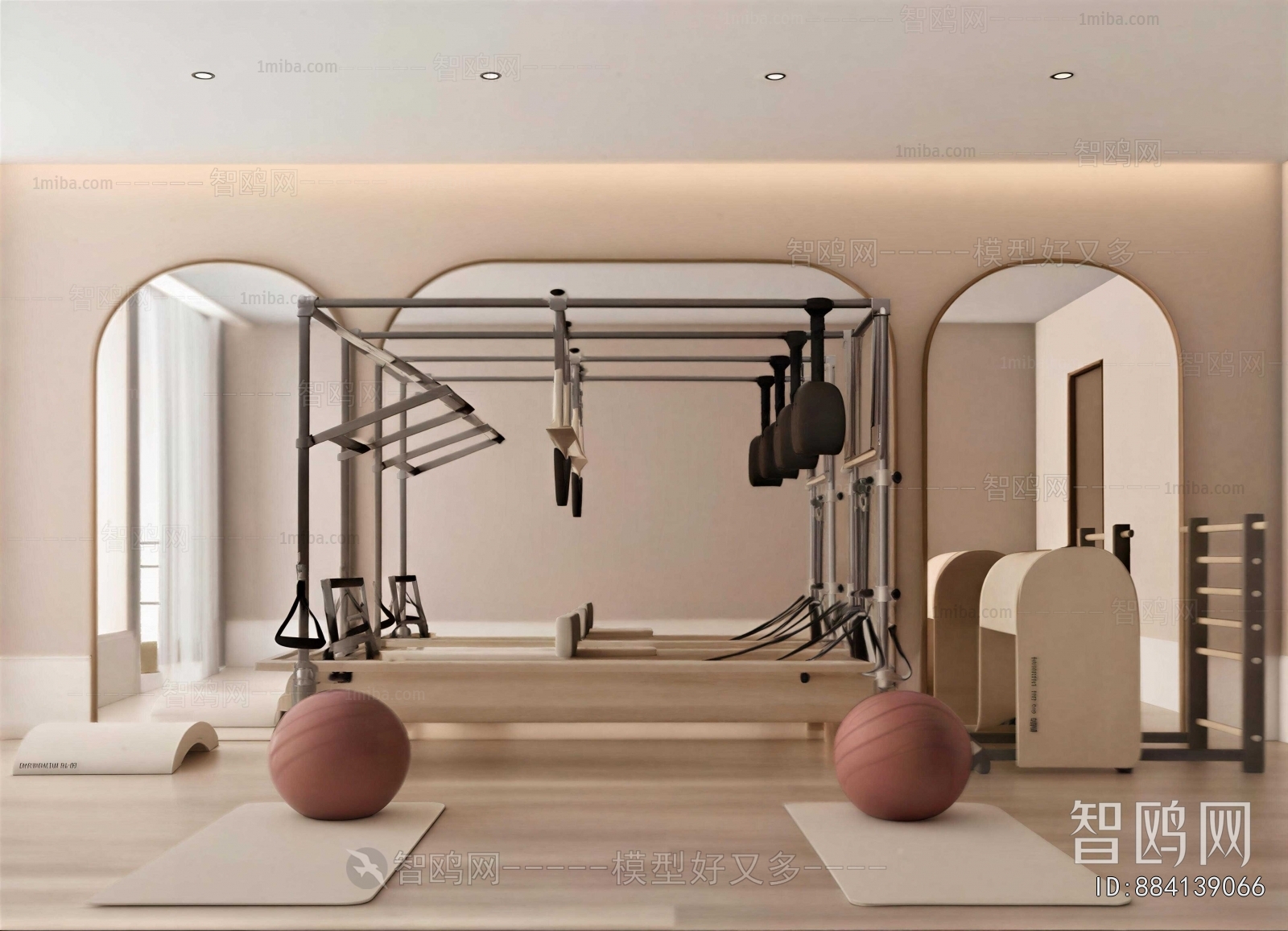 Wabi-sabi Style Yoga Room