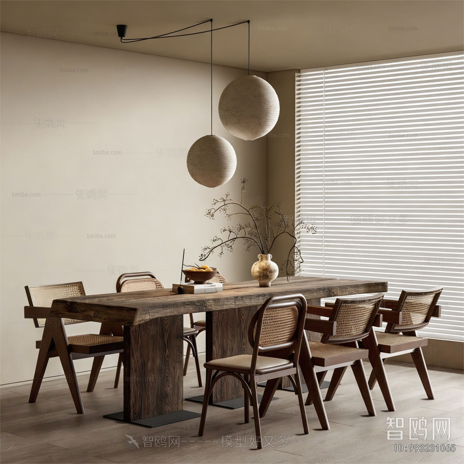 Wabi-sabi Style Dining Room