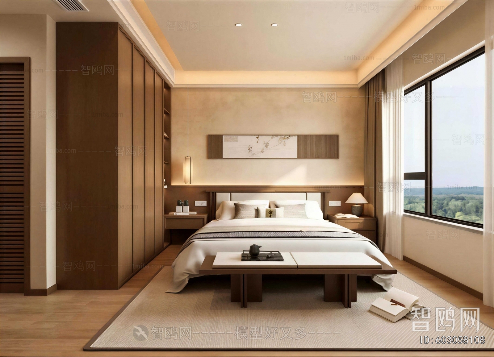 New Chinese Style Bedroom