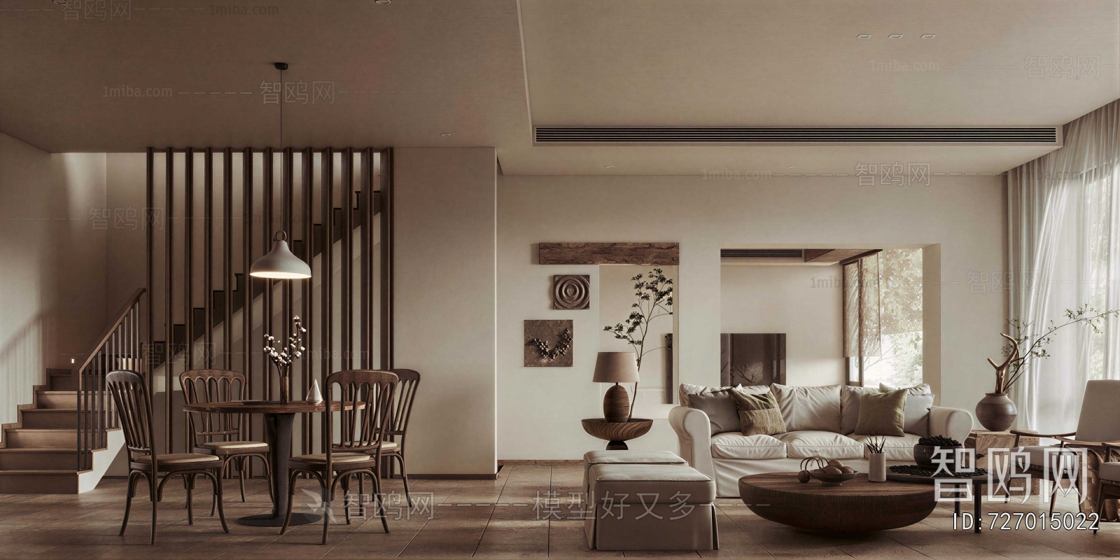 Wabi-sabi Style A Living Room