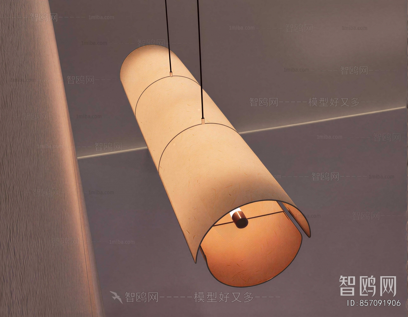 Japanese Style Long Chandelier