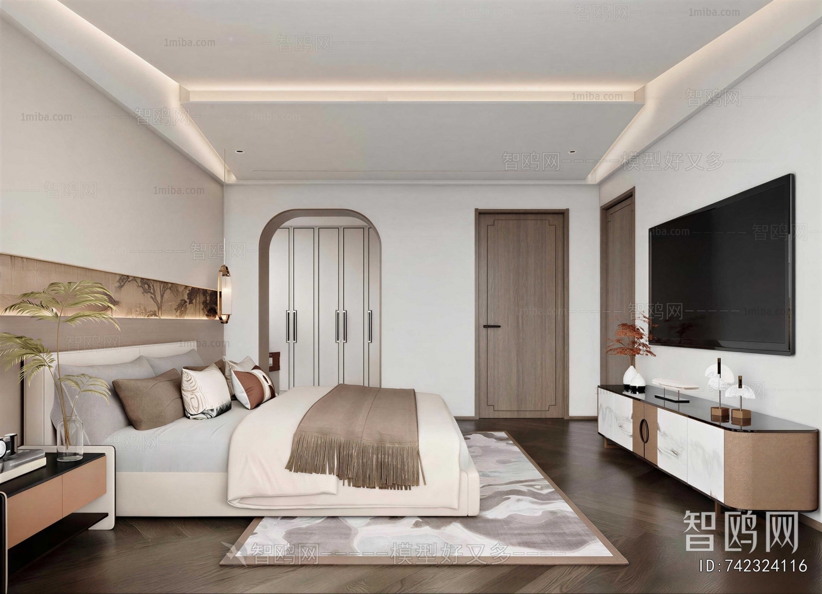 New Chinese Style Bedroom